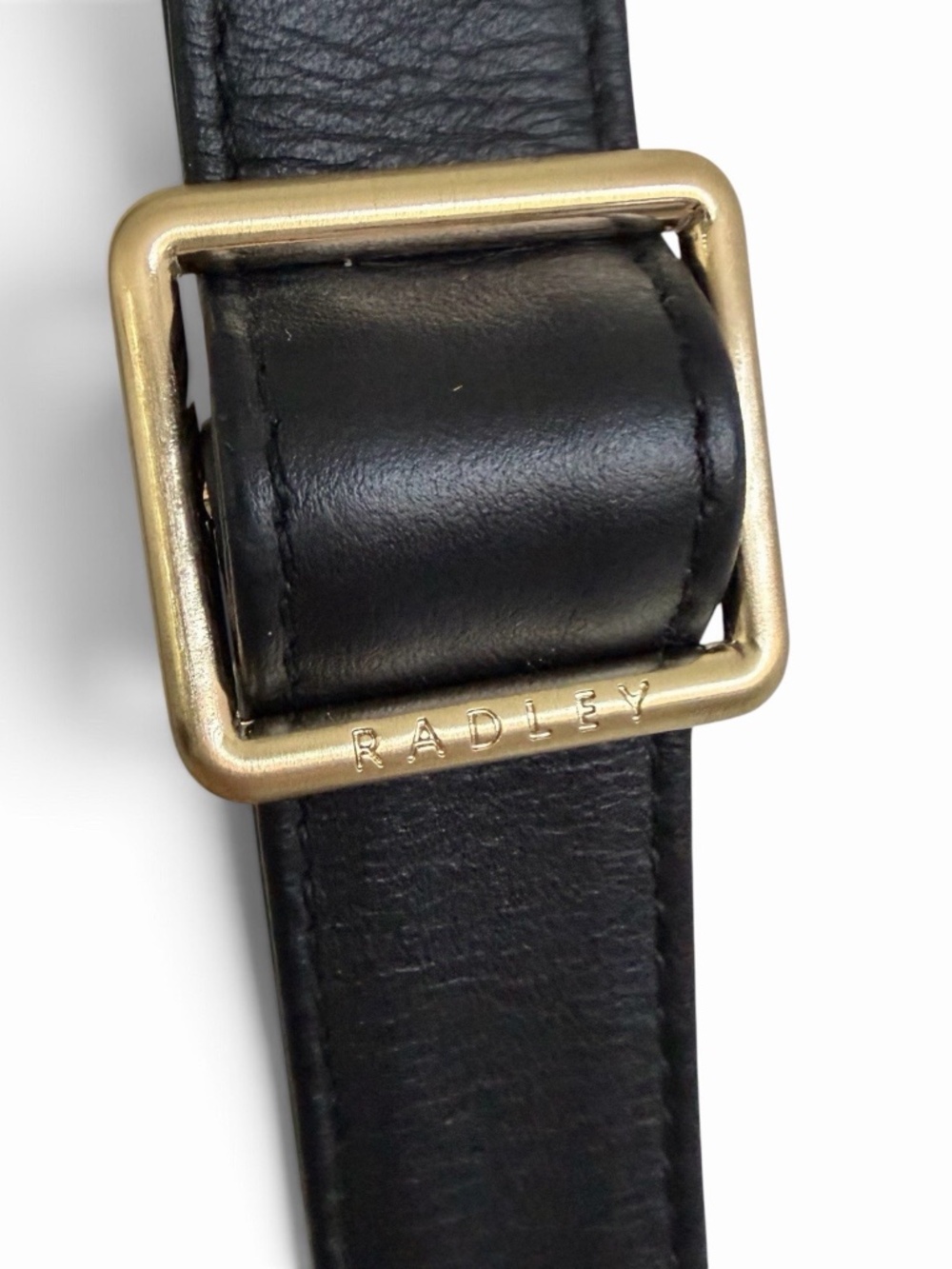 Radley London Pockets Black Leather Slim Crossbody Bag / Purse Scottie Dog Charm - Picture 5 of 12